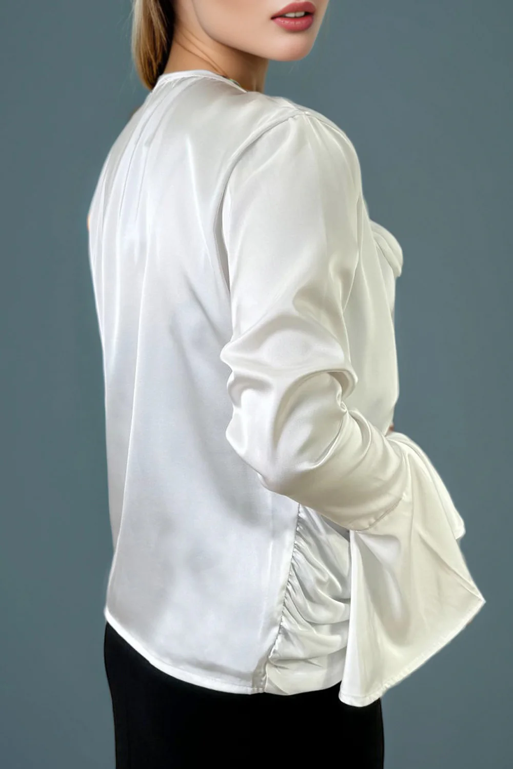W5703 BELL SLEEVES TOP (PINK, WHT) - Image 3