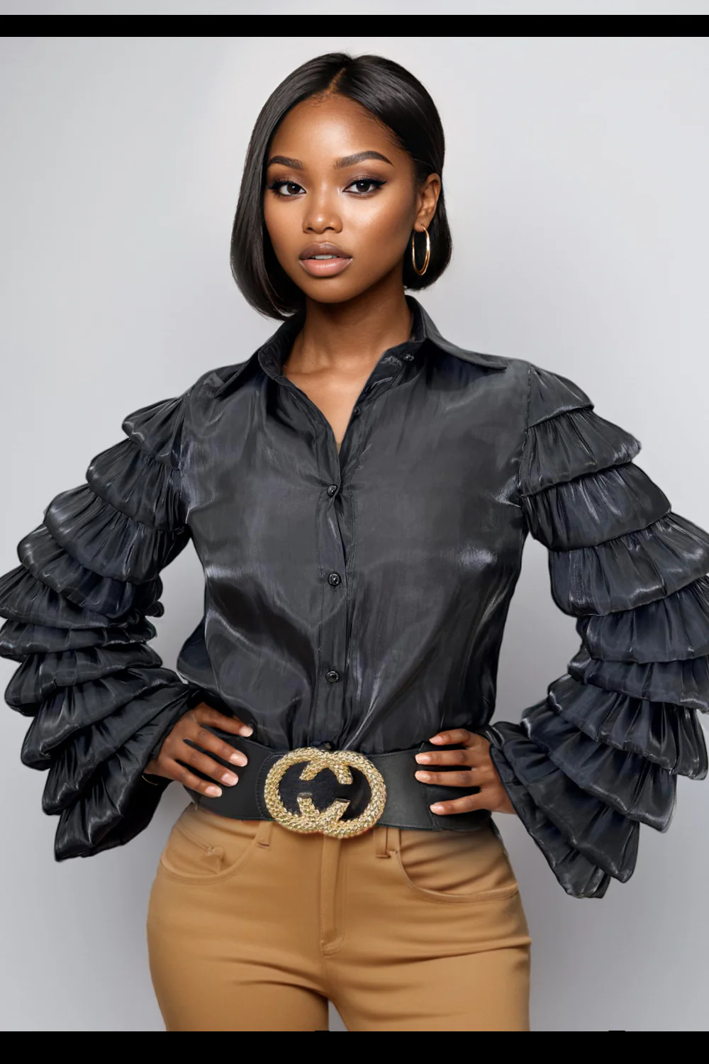 W5915 LAYERED SLEEVE TOP - Image 3