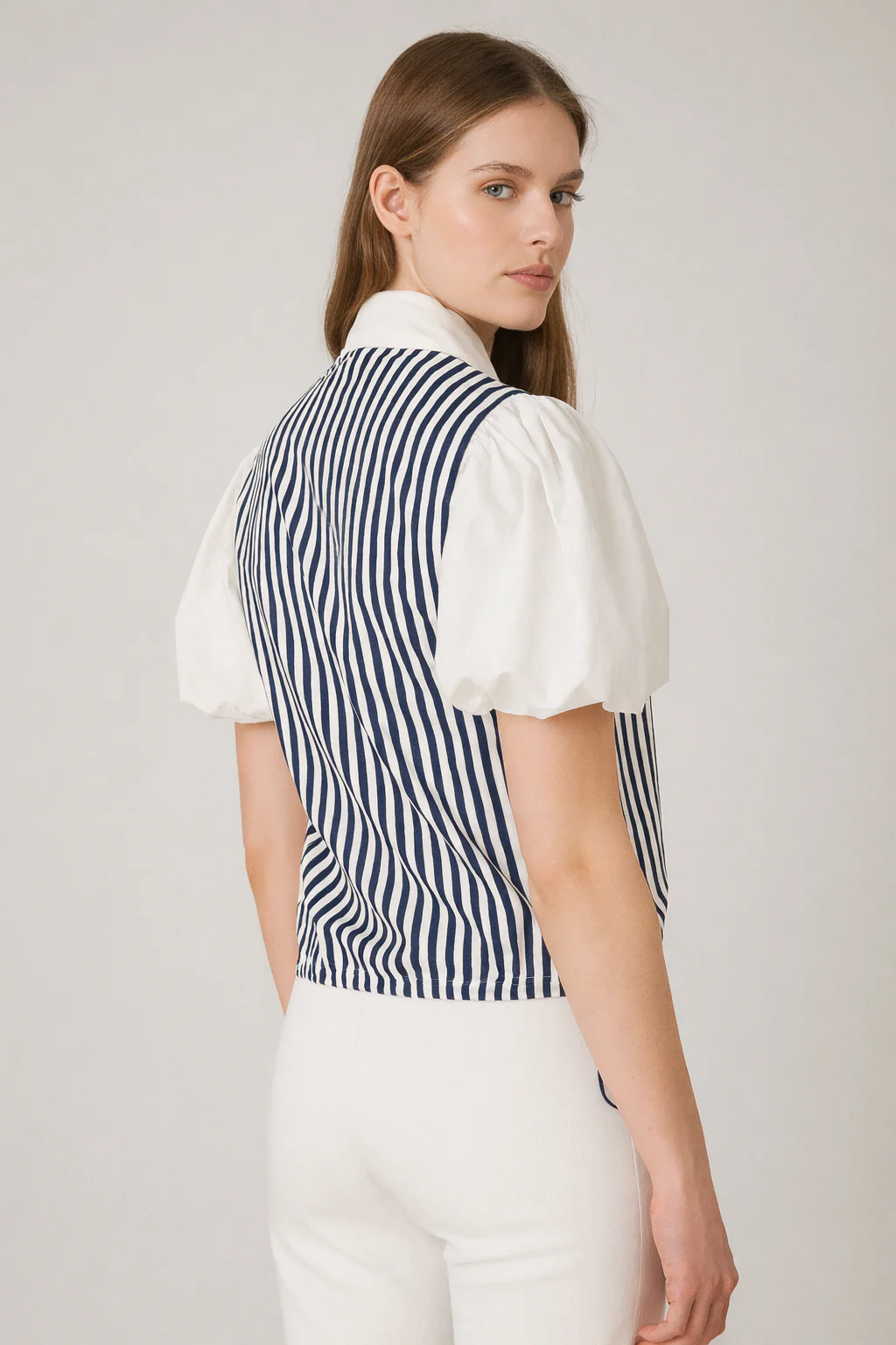 CH0230 STRIPED DRAWSTRING TOP - Image 2