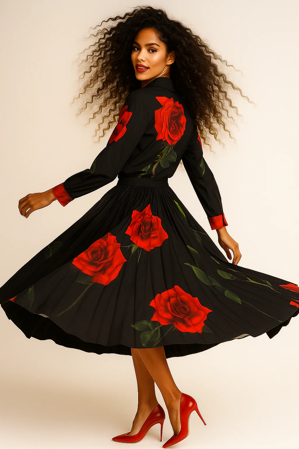 A95016A ROMANTIC ROSE CO-ORD SKIRT SET - Image 3
