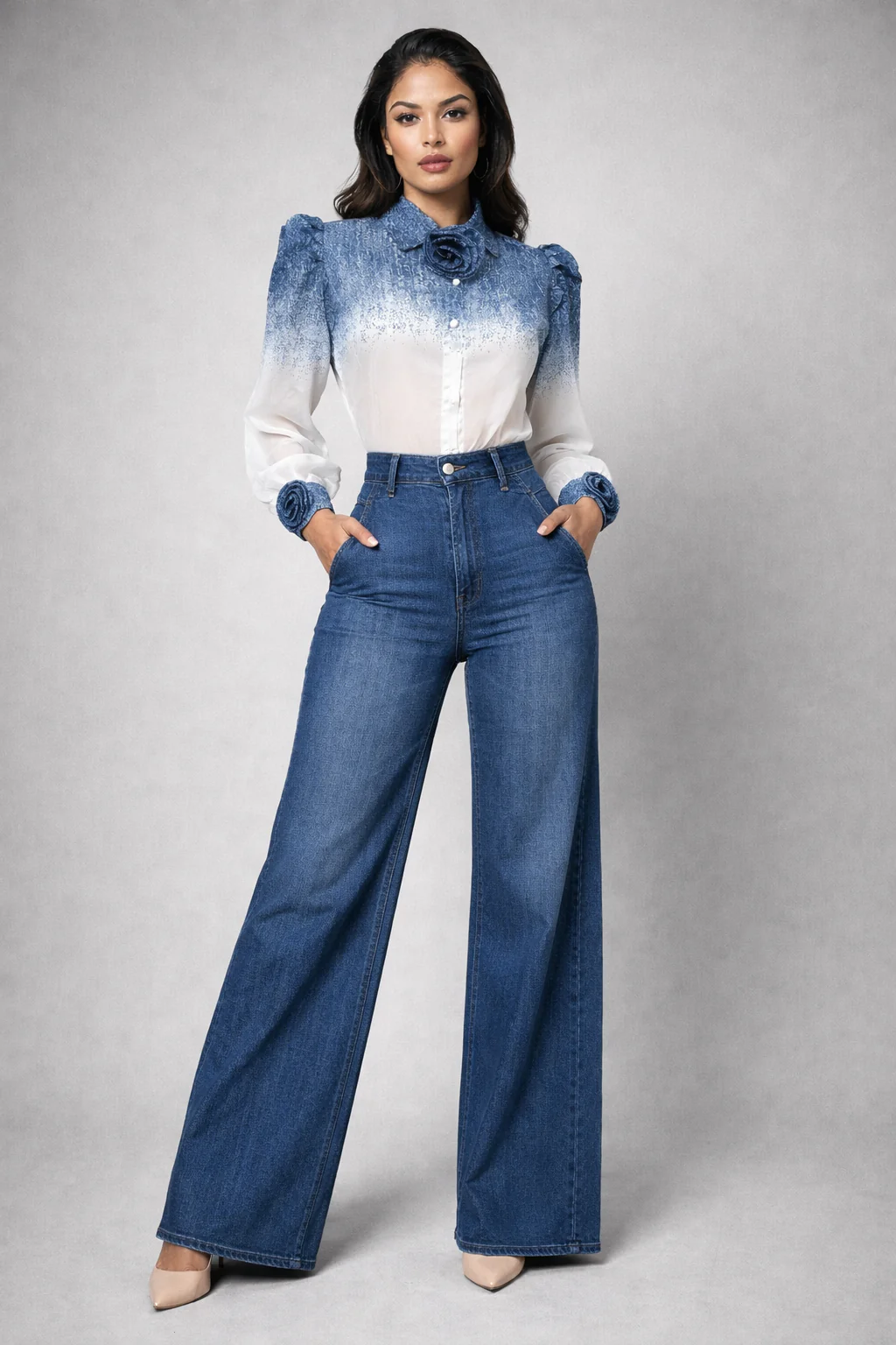 W5982 OMBRE ROSE TOP - Image 2