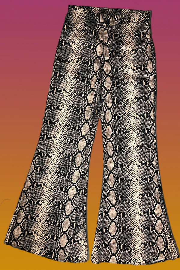 W765 SNAKESKIN FLARED PANTS (XXL ONLY) - Image 3