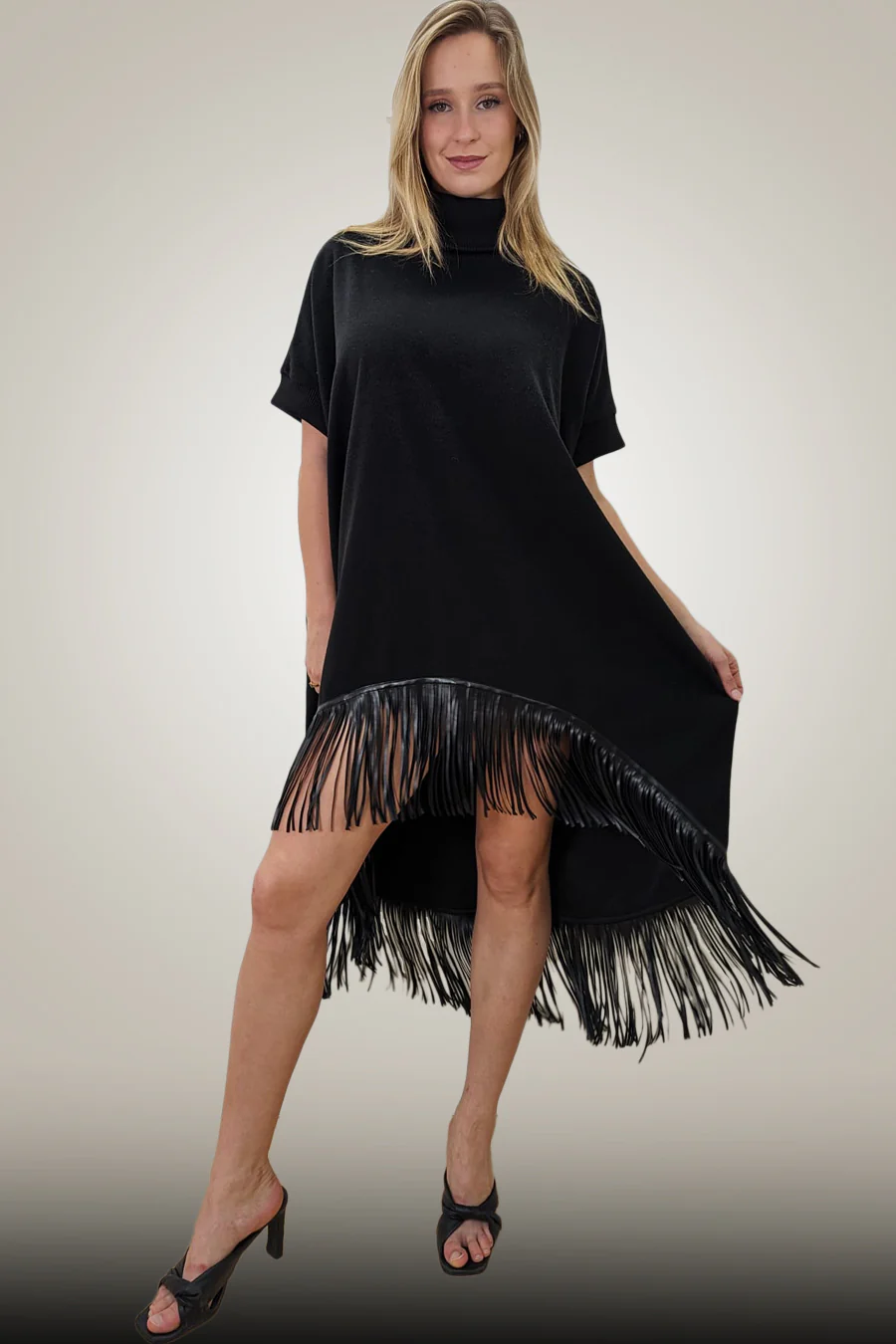 W8385A DRESS (RED, BLK) - Image 2