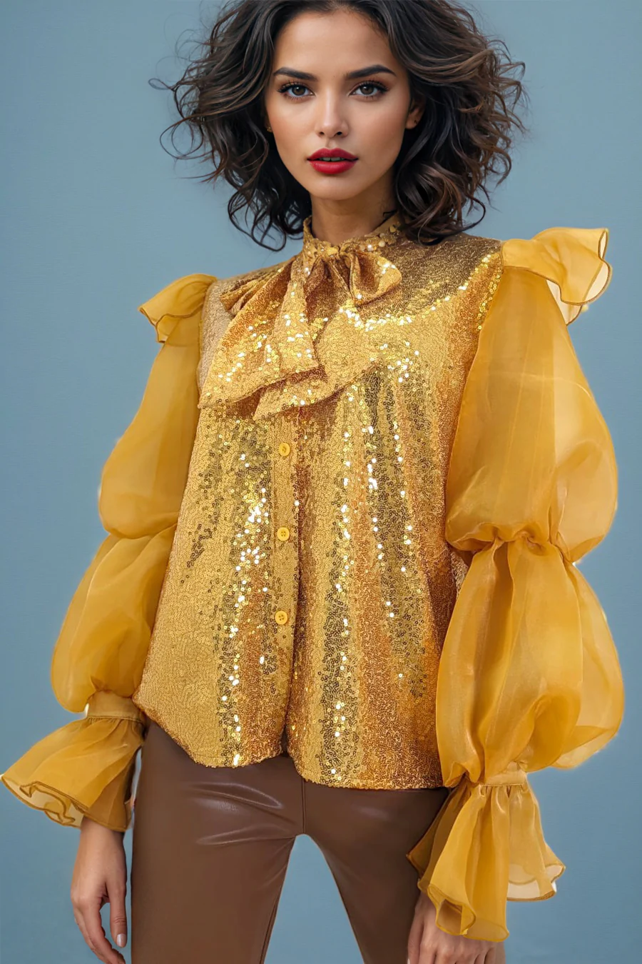 W8691 TOP (GOLD, RED, GRN) - Image 2