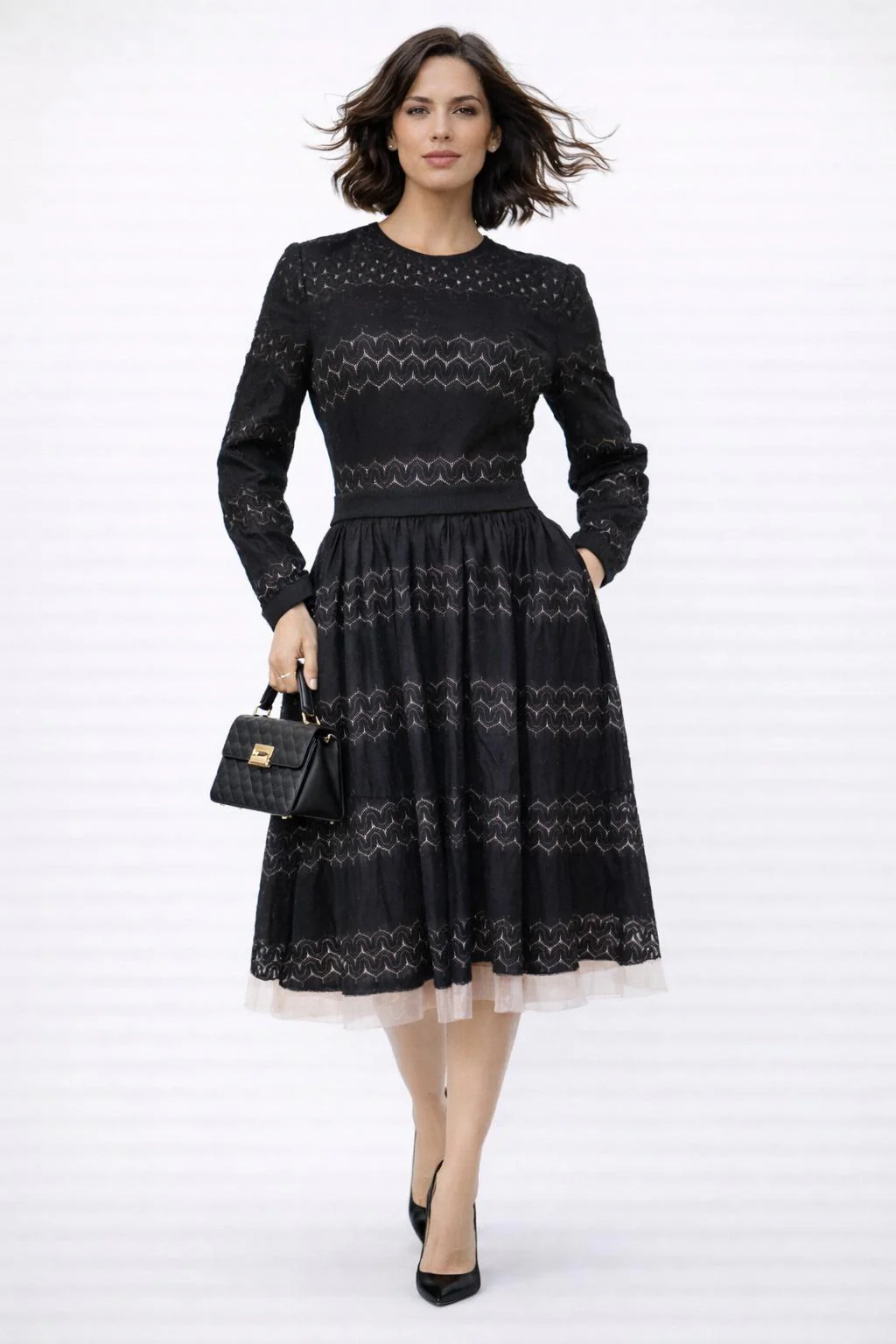 X7085 LACE STRETCH DRESS (XXL,ONLY)