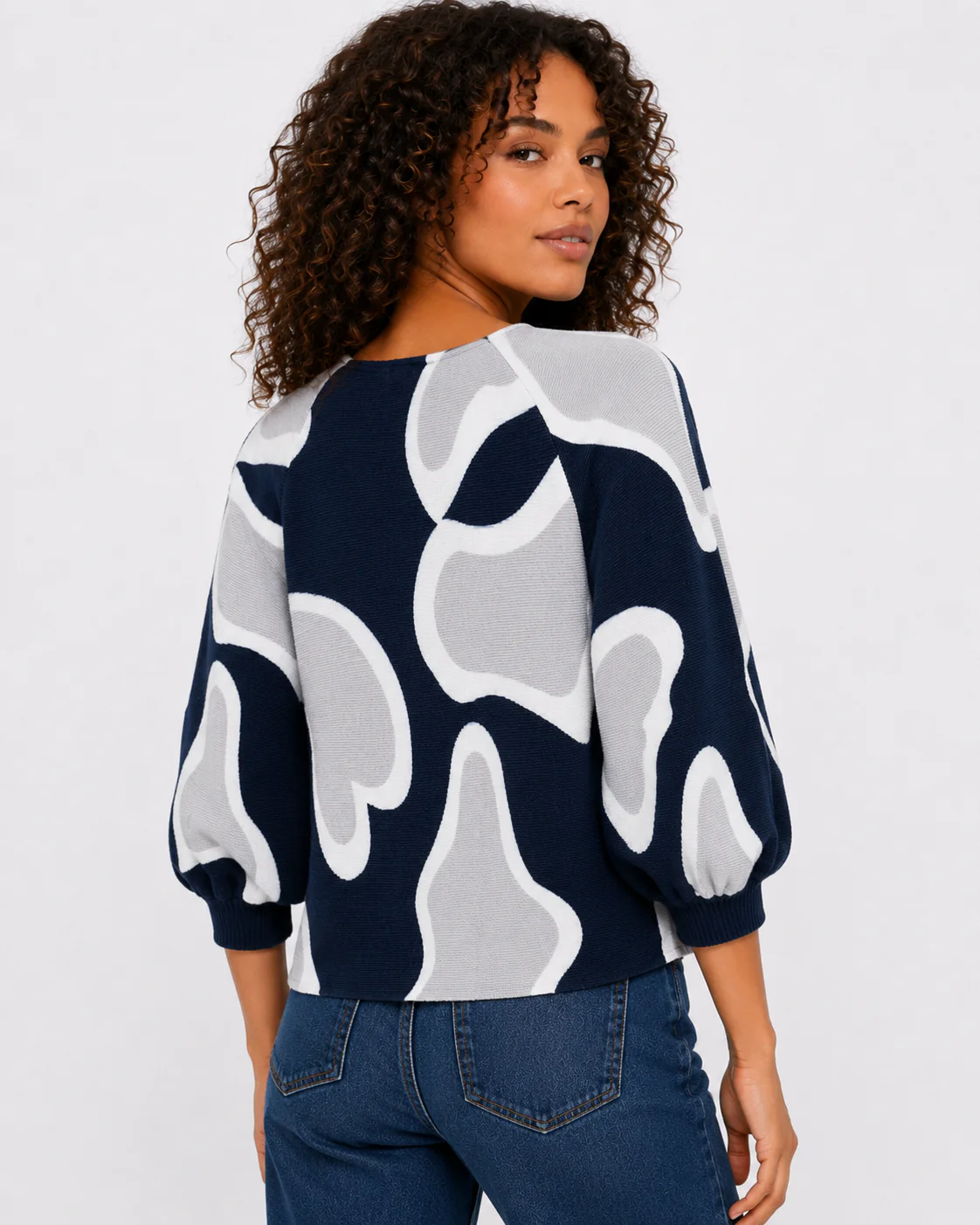 X7405 BUTTON DOWN CRINKLED TOP (BLK, BRN) - Image 3