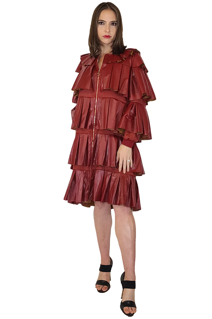 X7657 DRESS (BUTTER, GRN, WINE) (S, M, XXXL) - Image 3