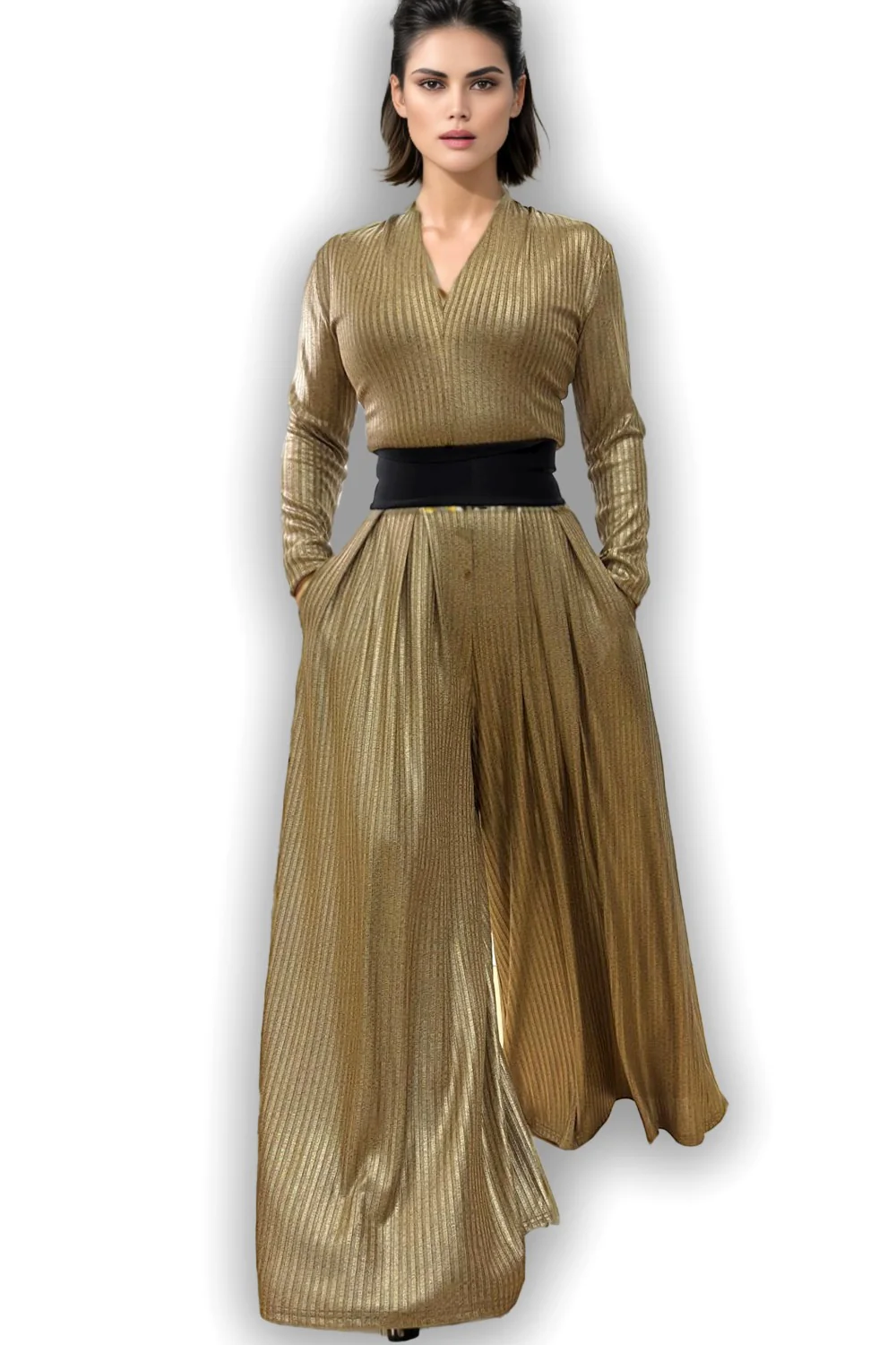 X7839 PALAZZO PANT / TOP SET - Image 3