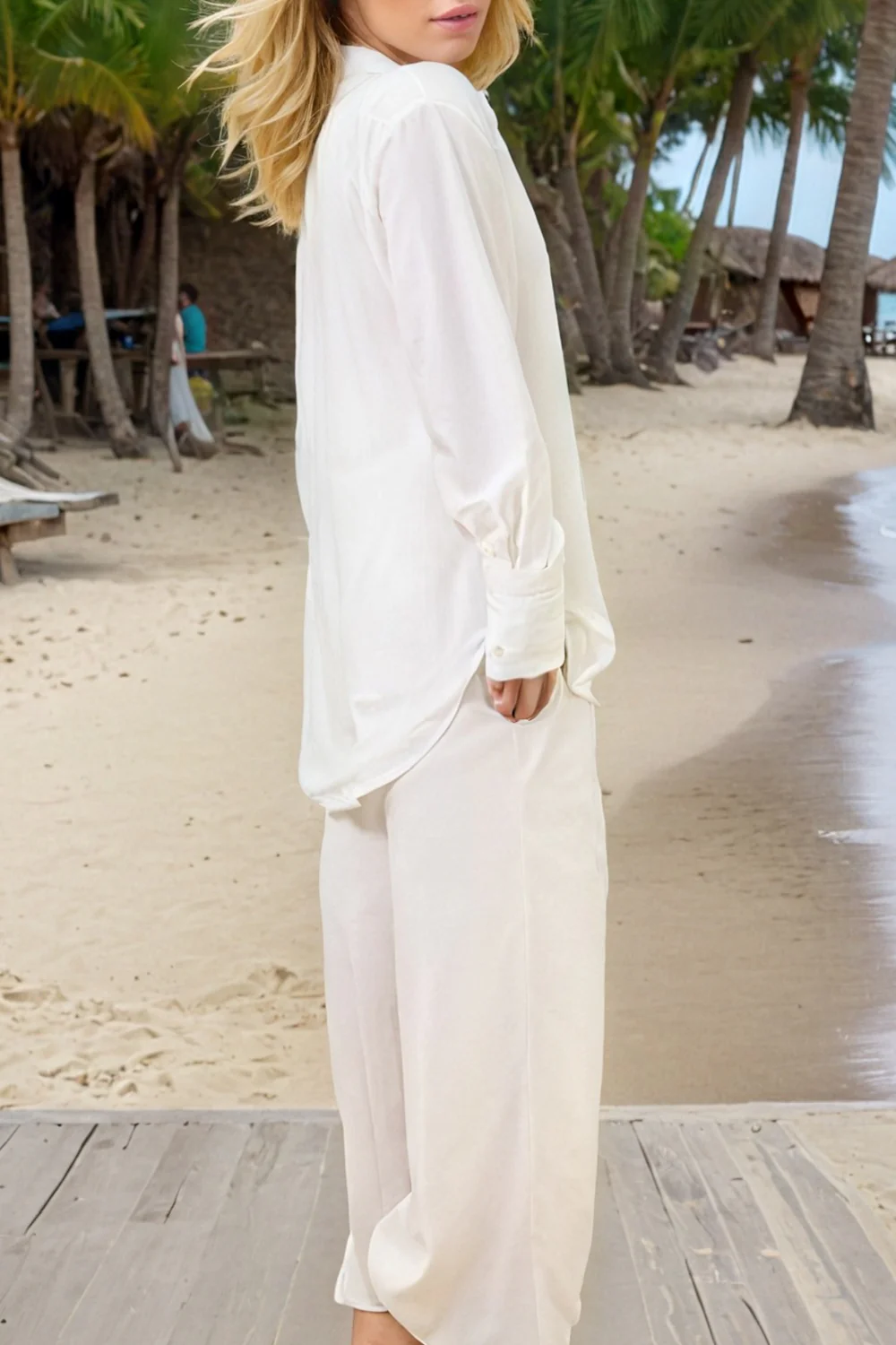 X7842 BEADED FLOWER PANT / TOP SET ( XL, XXL,ONLY) - Image 2