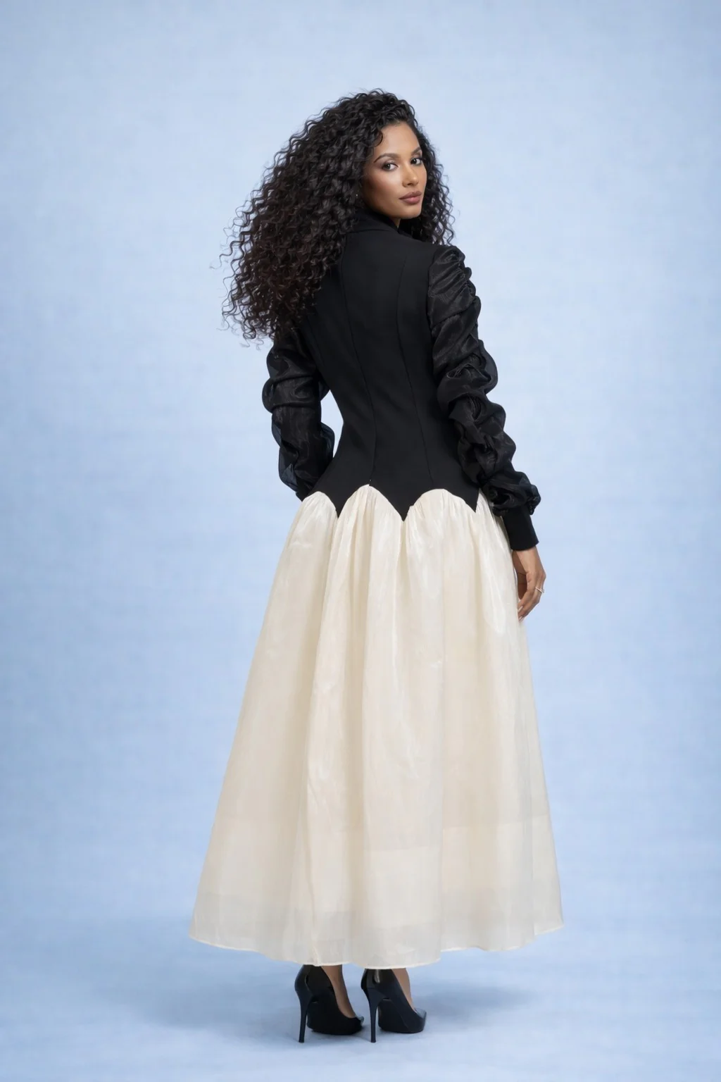 X7859 TWO TONE QUEEN MAXI DRESS - Image 2